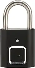 Fingerprint Padlock, Smart Padlock with USB Charging Support, Gym Locker Lock, Combination Lock, Fingerprint Door Lock with Keyless Biometric, Suitable for Gym Locker Gate Door