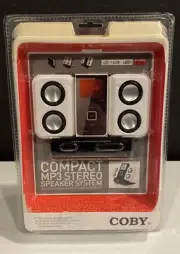 Coby Compact MP3 Stereo Speaker System Model No: CS-MP47 New In Box 2006