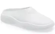 NIB PRADA Mellow Triangle Logo White Soft Rubber Mules Clogs Flats Sz 41 11 $625