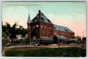 c1910s Gloversville New York F.J and G. Depot Railroad Station Antique Postcard