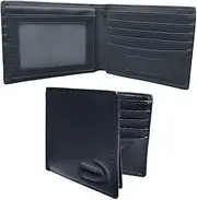 [ORESSAN] Full Grain Leather Wallet for Men – Slim RFID Blocking Card Holder for Men – Bifold Wallet – Compact & Durable – 8 Card Slots & 2 ID Windows (BLAK), BLAK, Luxury