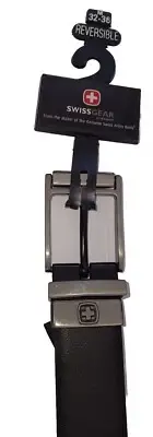 Swiss Army Genuine Leather Black Belt, Size 32-36,