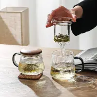 在飛比找蝦皮商城精選優惠-玻璃泡茶杯 茶水分離 喝茶杯子 茶具 個人專用杯 辦公室水杯