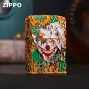 Genuine Zippo Lighter Vintage Joker Design Unique Windproof Lighter Collectibles