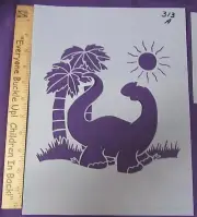Cake Decorating and Craft Stencil Dinosaur Palm Tree