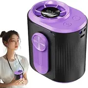 Portable Waist Fan,Portable Cooling Fan for Travel | USB Rechargeable Cooling Device with Digital Display, Strong Airflow Air Cooler for Fishing Camping Running Sports Gym Beach