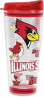 Rico Industries NCAA Illinois State Redbirds 22 oz Double Walled Insulated Tritan Mayhem Tumbler Cup Keeps Drinks Cold & Hot, USA Made