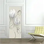 Door Stickers Self Adhesive 3D Door Stickers Modern Sticker Wallpaper DIY PVC Waterproof Removable Art Poster Decals(J,85x215cm)