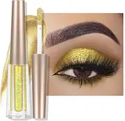 Eyeshadow,Liquid Glitter Eyeshadow,Highly Pigmented Glitter Gel Diamond Eyeshadow, Liquid Eyeshadow & Eyeliner Blendable Shimmer Eyes Makeup,Vegan (02)