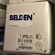 BELDEN 9912 010 Black Hook-Up Wire 100 FT Spool 12 AWG