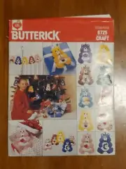 Vintage 1980s Care Bears Christmas Ornaments Butterick 6725 Sewing Pattern Uncut