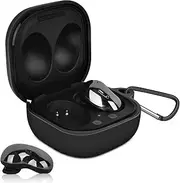 T Tersely Silicone Case With Keychain for Samsung Galaxy Buds 2 Pro/Live/Pro, Shock Proof Protective Cover Holder for Galaxy Buds - Black