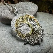 Celtic Tree of Life Necklace Irish Ireland Sterling 925 Pendant W/FREE CHAIN