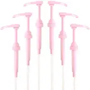 Pink Coffee Syrup Pump for 750 ml Bottles (Pack of 6) Fits Torani and more