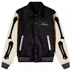 Amiri Bones Letterman Varsity Wool Bomber Jacket