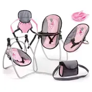 Bayer Vario 9 in 1 High Chair/Bassinet/Bag Doll Accessories Kids Toys Play Set