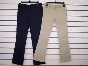 Girls Dockers Navy or Khaki Skinny Stretch Bootcut Uniform Pants Sz 6, 10, & 14