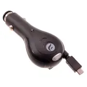 Retractable Car Charger 3.1A USB Port Micro-USB DC Socket Power for Tablets