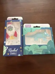 PME Party Birthday candles Rocket And Dinosaur