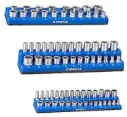 Magnetic Socket Organizer 3 Piece Metric, Magnetic Socket Holder 3 pcs Metric