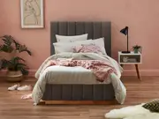 Olivia Bed Frame - King Single / Charcoal