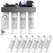 WP-400GPD 8 Stage UV Reverse Osmosis System Tankless Extra 7 Water Filters TDS=0