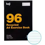Keji A4 55gsm 8mm Ruled Recycled Exercise Book 96 Page