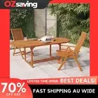 Wooden Garden Table Extendable Umbrella Hole Eucalyptus 200x100 cm Brown 6068