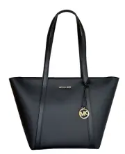 MICHAEL KORS PRATT LARGE TOP ZIP SHOULDER TOTE BAG BLACK