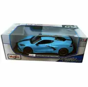 Maisto Chevrolet Corvette Stingray Coupe 2020 Diecast Car SE 1:18 Scale Blue