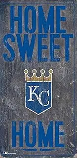 MLB Kansas City Royals Unisex Kansas City Royals Home Sweet Home Sign, Team Color, 6 x 12