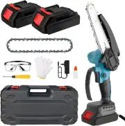 mini 6-Inch Chainsaw Brushless, Auto Oiler System,Portable and Cordless Chainsaw