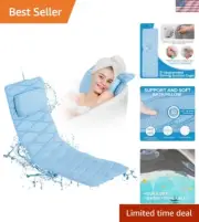 Luxurious Bath Pillow with 21 Non-Slip Suction Cups - Soft 5D Air Mesh Support