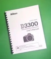Owners Manual for Nikon D3300 Camera 144 Pages W/Clear Covers!