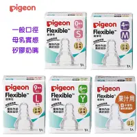 在飛比找Yahoo!奇摩拍賣優惠-599免運 pigeon 貝親 一般口徑母乳實感矽膠奶嘴 標