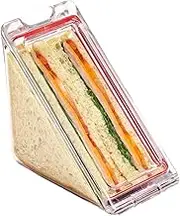 Sandwich Wedge Box - Clear Triangle Sandwich Box | Sandwich Box Container Triangle | Sandwich Storage Box Triangle Reusable | Sandwich Box Ideal for Food Packaging/Lunch Box/Bakery, 15x6x7CM