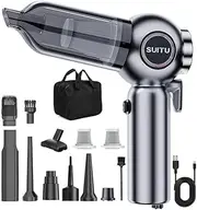 Car Vacuum Cleaner Cordless,25000PA 6 in 1 Handheld Vacuum with Brushless Motor,Car Window Breaker and Seatbelt Cutter for Car Home and Office Silver