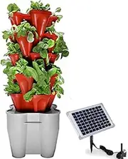 Solar - Smart Farm Hydroponic Tower Garden - Mr Stacky Australia (Terracotta/Orange)