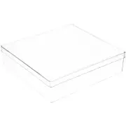 Pioneer Plastics 062C Clear Square Plastic Container, 5.25" W x 5" D x 1.375" H