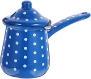 ULTECHNOVO Vintage Enamel Coffee Pot Capacity Retro Coffee Kettle for Coffee Milk Tea Wear Resistant Reusable Coffee Kettle Classic Design for Easy Pouring