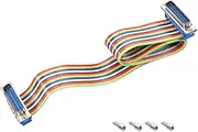 XYWHPGV IDC Rainbow Wire Flat Cable DB25 Male to DB25 Male Connector 2.54mm Pitch 19.7inch Length(43112 8ff32 9f37d d0fc2 74734 39cc9