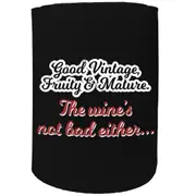 Alcohol Alcohol Stubby Holder - Good Vintage Wine - Funny Novelty Birthday Gift Joke Beer Can Bottle