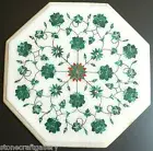 12" Marble Corner Side Table Top Inlay Handmade Work For Home Decor