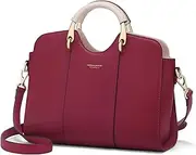 [Cnoles] Satchel Bag for Women Fanshion Leather Ladies Top Handle Tote Shoulder Bag Purses and Handbags