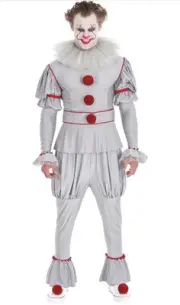 Pennywise Clown Costume IT Chapter 2 Movie Horror Adult XS 34-36 Halloween NWT