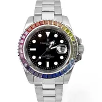 在飛比找momo購物網優惠-【Valentino Coupeau】彩虹圈手錶 彩色鋯石(