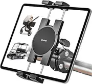 Stroller Tablet Holder for Baby, Phone iPad Holder Mount Handlebar Clamp for Golf Cart, Wheelchair, Scooter, Gym Bicycle, Workout Equipment, Tripod for iPad Pro 12.9, Air, Mini, Tabs, iPhone (4.7-13")