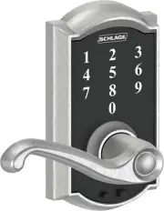 Schlage Touch Camelot Lock with Flair Lever (Satin Chrome) FE695 CAM 626 FLA