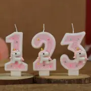 3D Number Birthday Candle Pink Glitter Unicorn Cake Decorating Party Anniversary