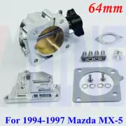 For Mazda 94-97 Miata MX-5 1.8L BP BP-ZE Pro Series 64mm Throttle Body Silver (for: Mazda)